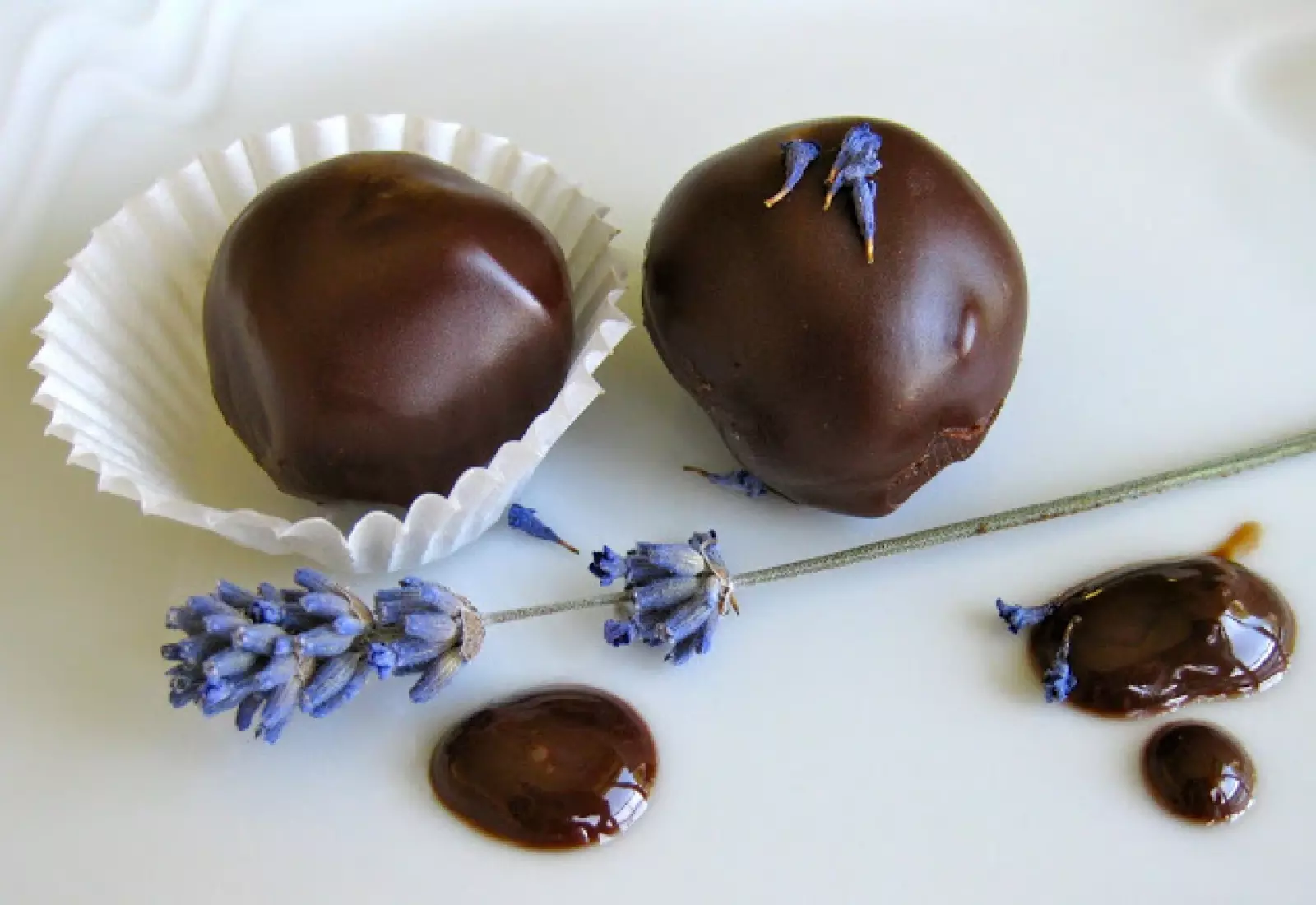 Levandulové čokoládové lanýže